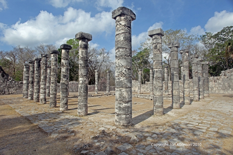 Temple of a Thousand Warriors (Columns), Chitzan Itza